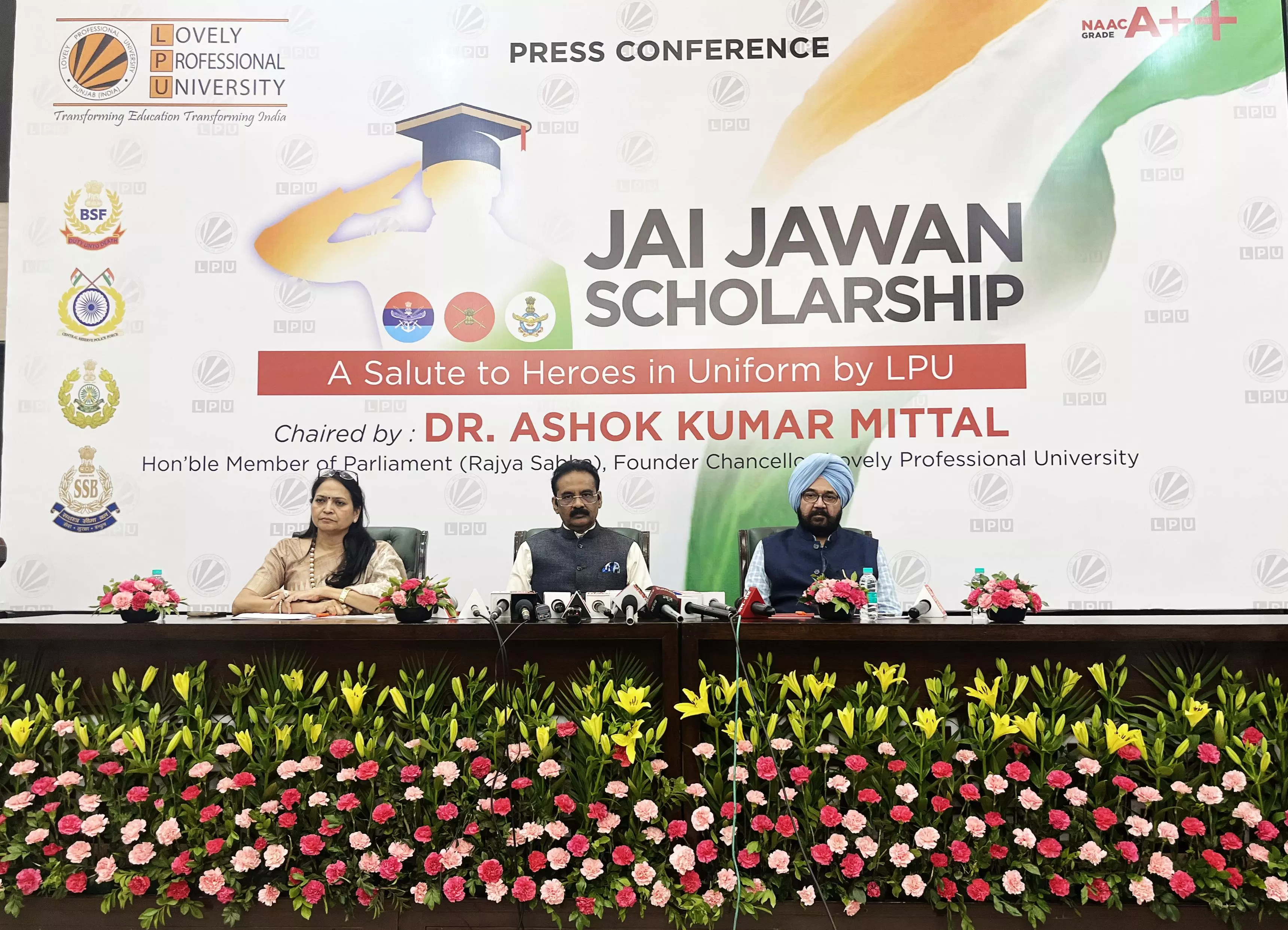 LPU announces 100% Scholarship to 22 lakh Armed Forces Personnel