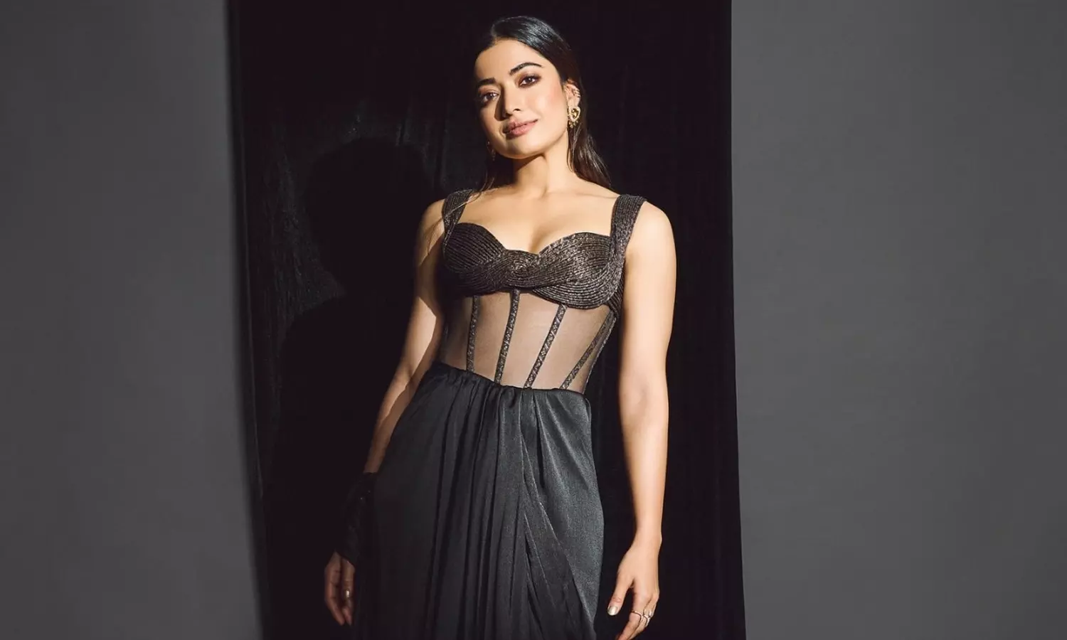 Rashmika Mandannas Textured Bodice Comes With Detailing