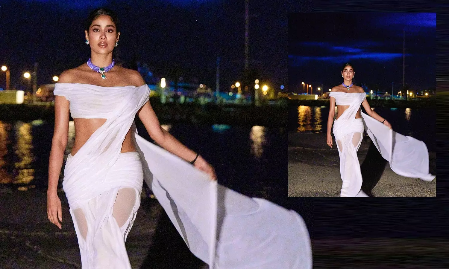 Janhvi Kapoor Is Hot In Drenched Saree Look