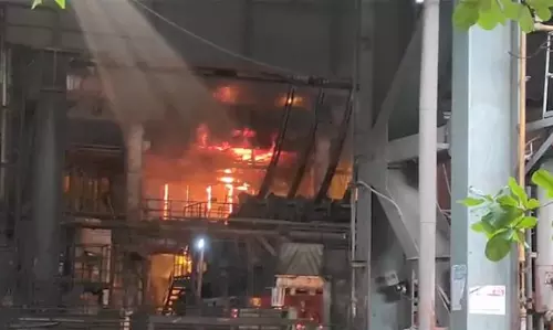 Fire Breaks Out at Vizag Steel Plants SMS-2 Unit, Production Disrupted