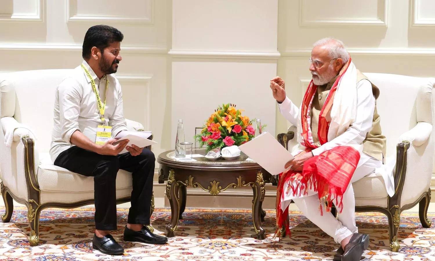 Revanth Urges Modi Speed Up Projects in State Revanth Urges Modi Speed Up Projects in State