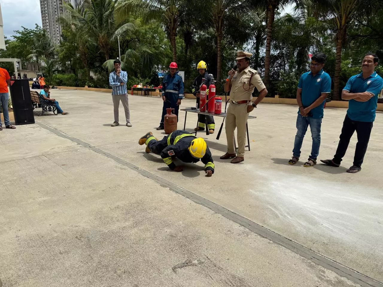 Fire Safety Drills Held At Tellapur Fire Safety Drills Held At Tellapur
