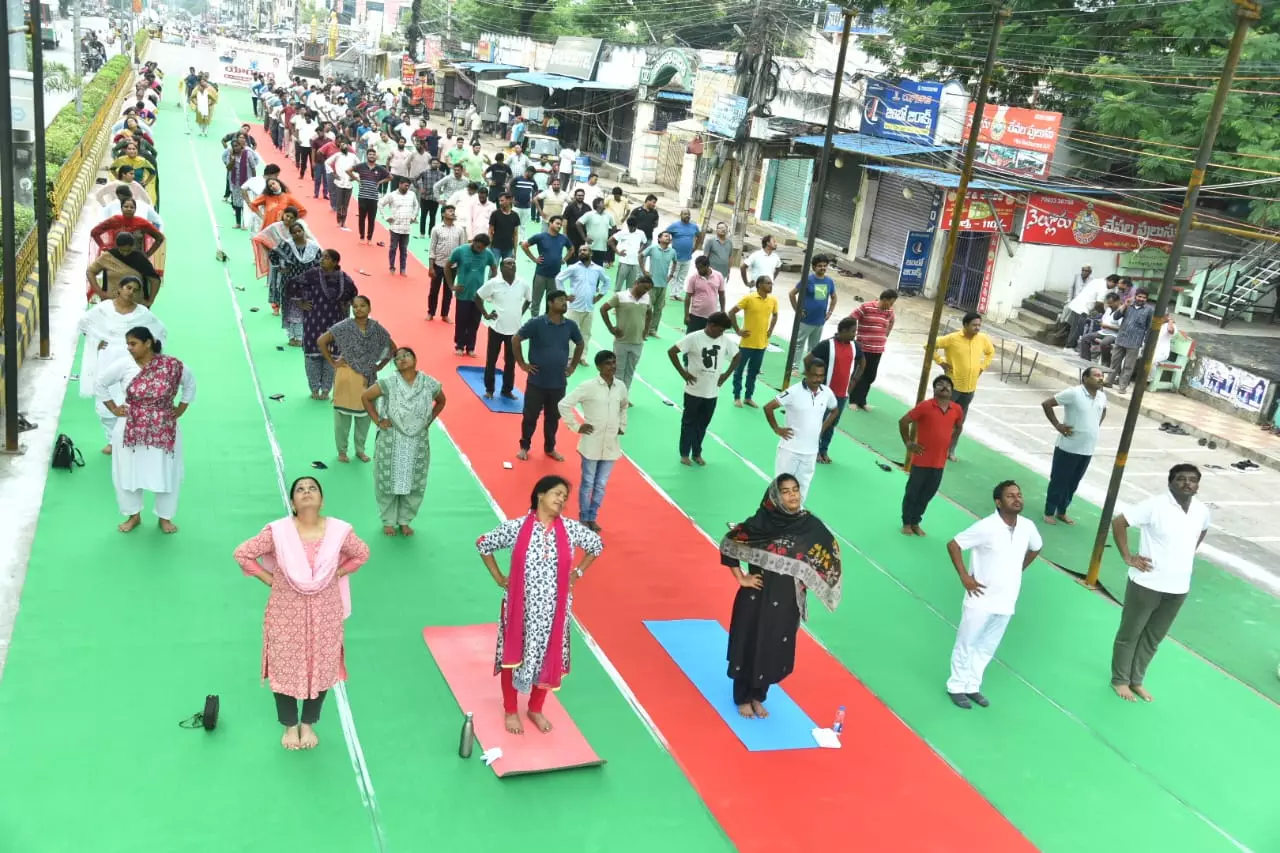 Prakasam Gears Up For YogaAndhra-2025