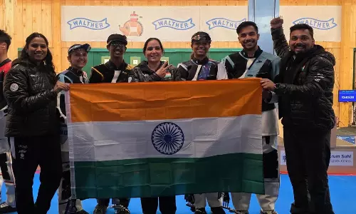 India Bag Double Podium Finish in 10M Air Rifle Mixed Team Event at Junior Shooting WC