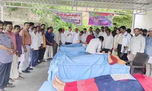 Red Cross Society Holds Blood Donation Camp in Nizamabad