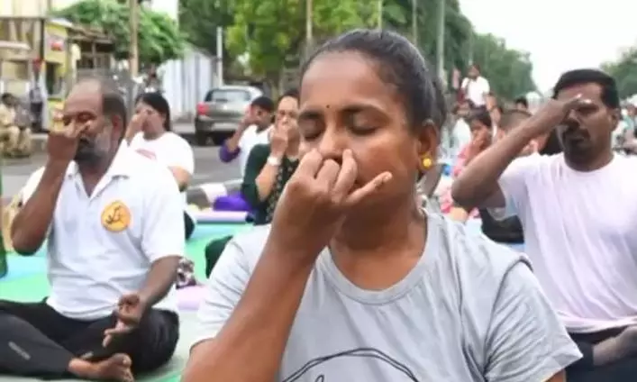 Farmers Embrace Yoga for Physical and Mental Wellness in Vijayawada