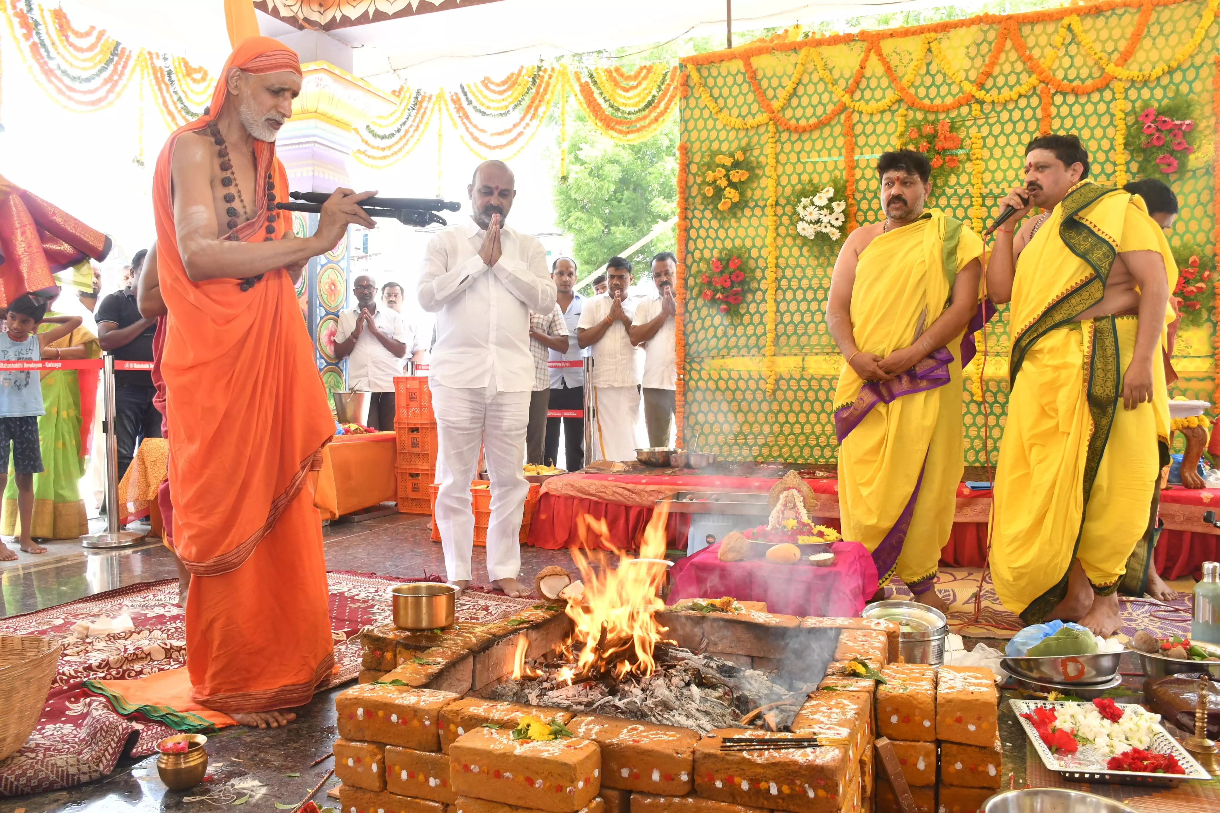 Bandi Takes Part in Mahashakti Temple’s 15th Annual Fete