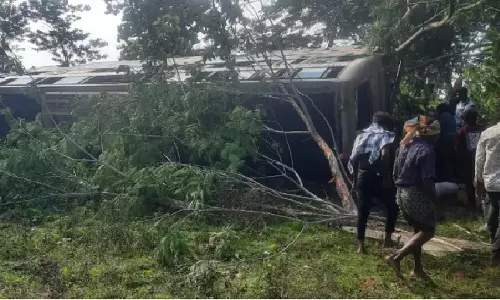 Bus from Hyderabad Overturns in Malkangiri; 20 Injured, 7 Critical