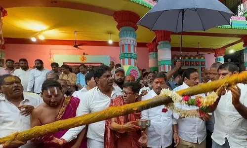 Khairatabad Ganesha Fest Begins With Karra Puja