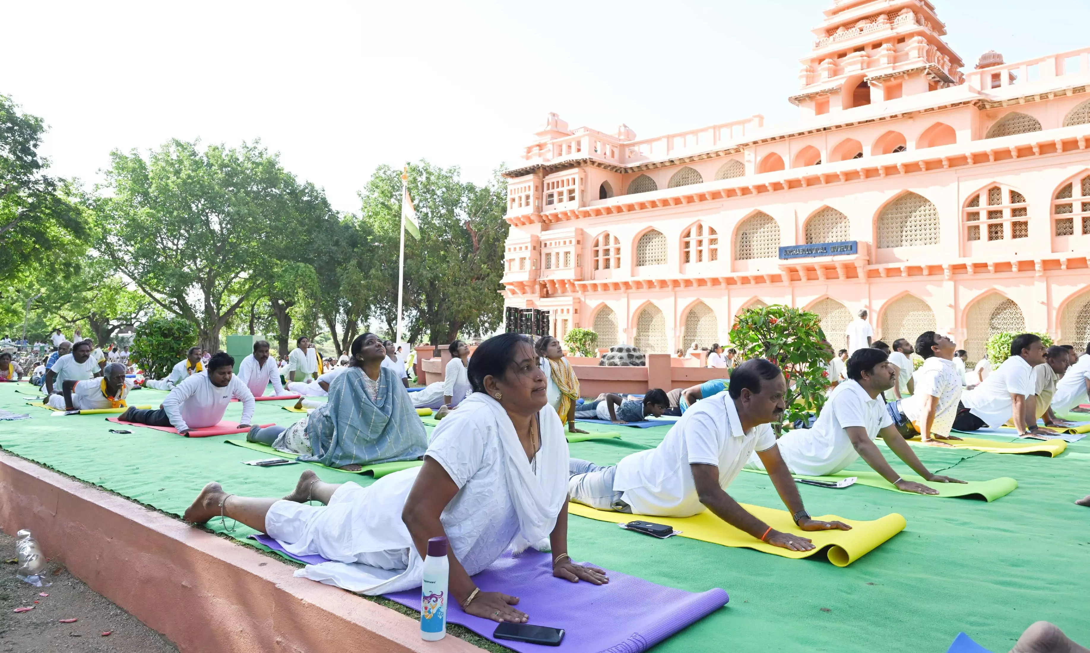 Yogandhra 2025: Yoga Session Held At Chandragiri Fort
