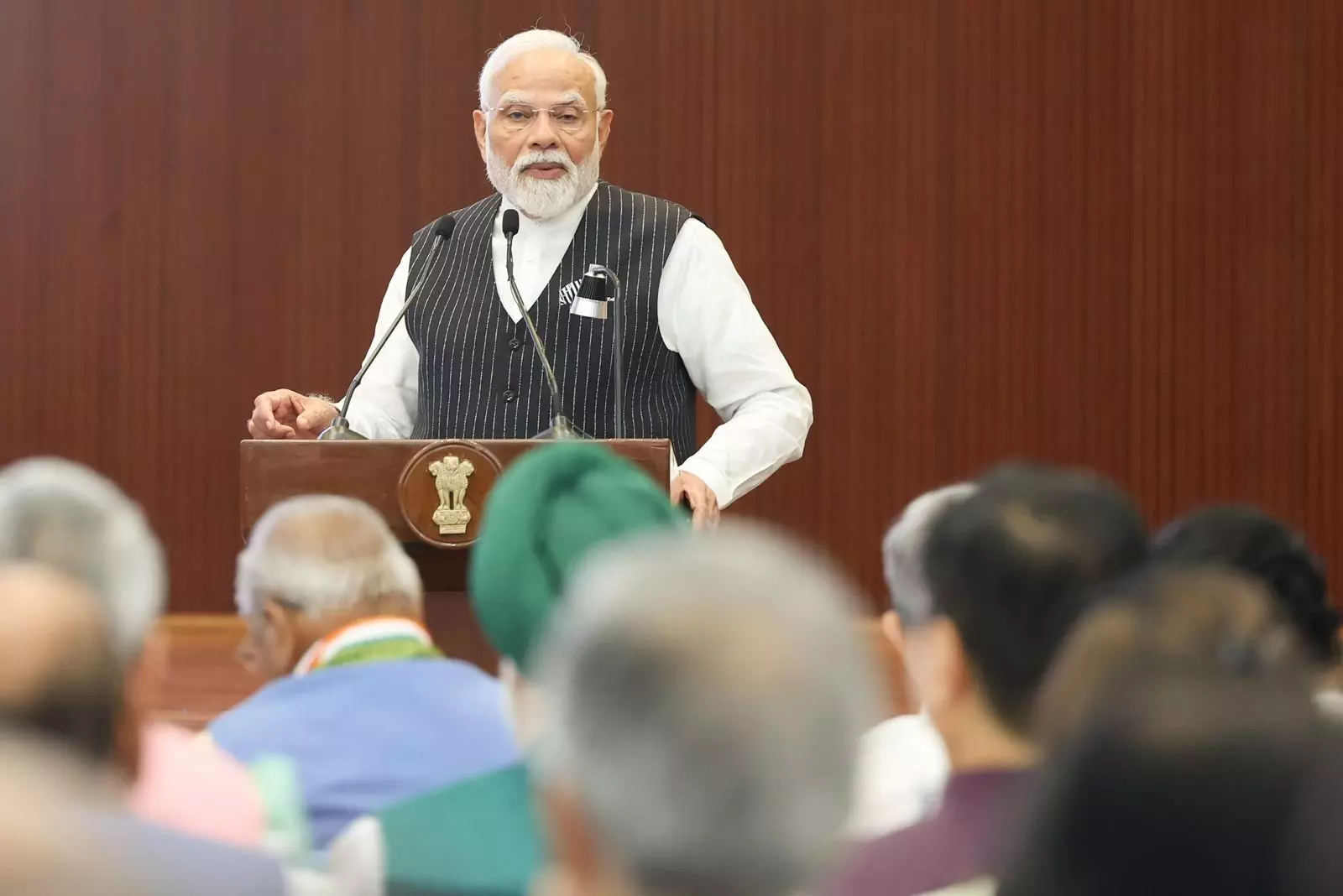 Modi Hails Made-In-India Weapons While Briefing Cabinet Modi Hails Made-In-India Weapons While Briefing Cabinet