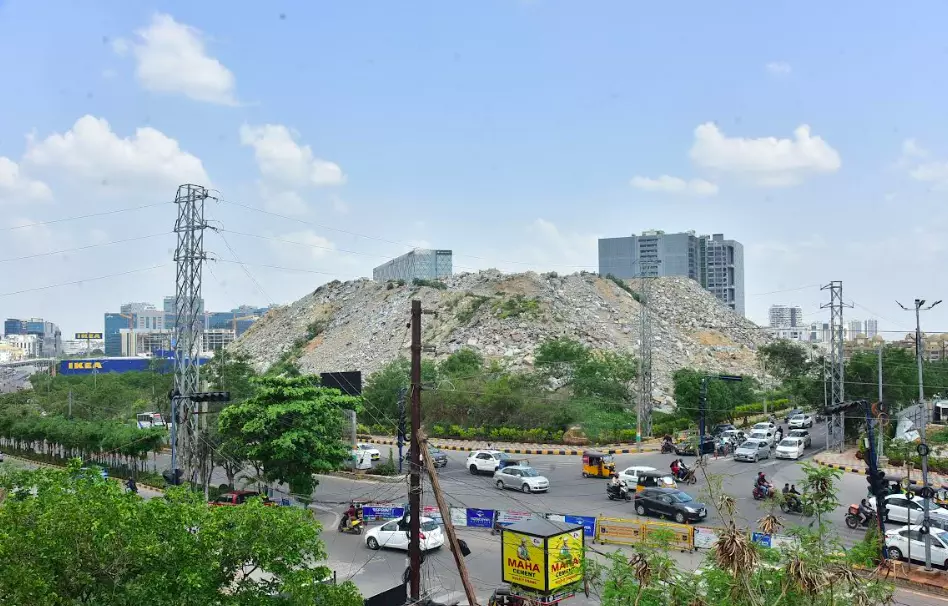 Debris Piles Deface Hyd’s IT Hub