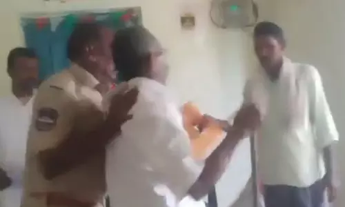 Cop Drags Elderly Farmer Out Of Revenue Office In Nirmal, Suspended