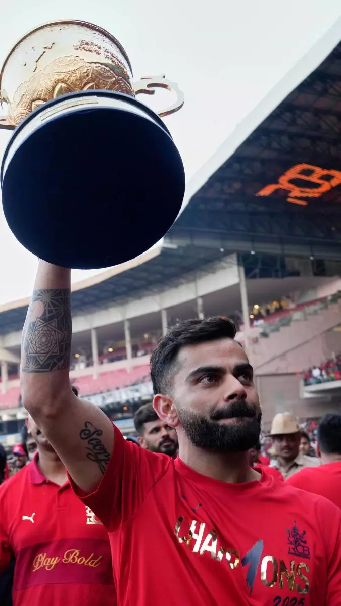In Pics: Virat Kohli During RCBs Victory Celebrations