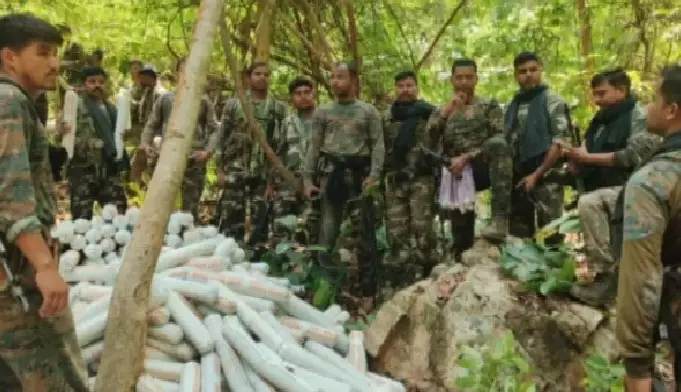 Huge Explosives Haul Recovered from Maoists by Security Forces
