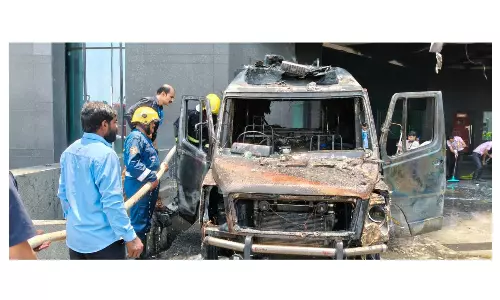 Hyderabad: Fire Erupts in Ambulance at AIG Hospital