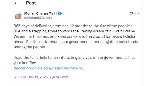 Odisha CMO Shares Deccan Chronicle’s Analysis Of Mohan Majhi’s First year In Office