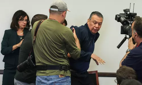 Democratic US Senator Padilla Forced To Ground, Handcuffed By Security Agents