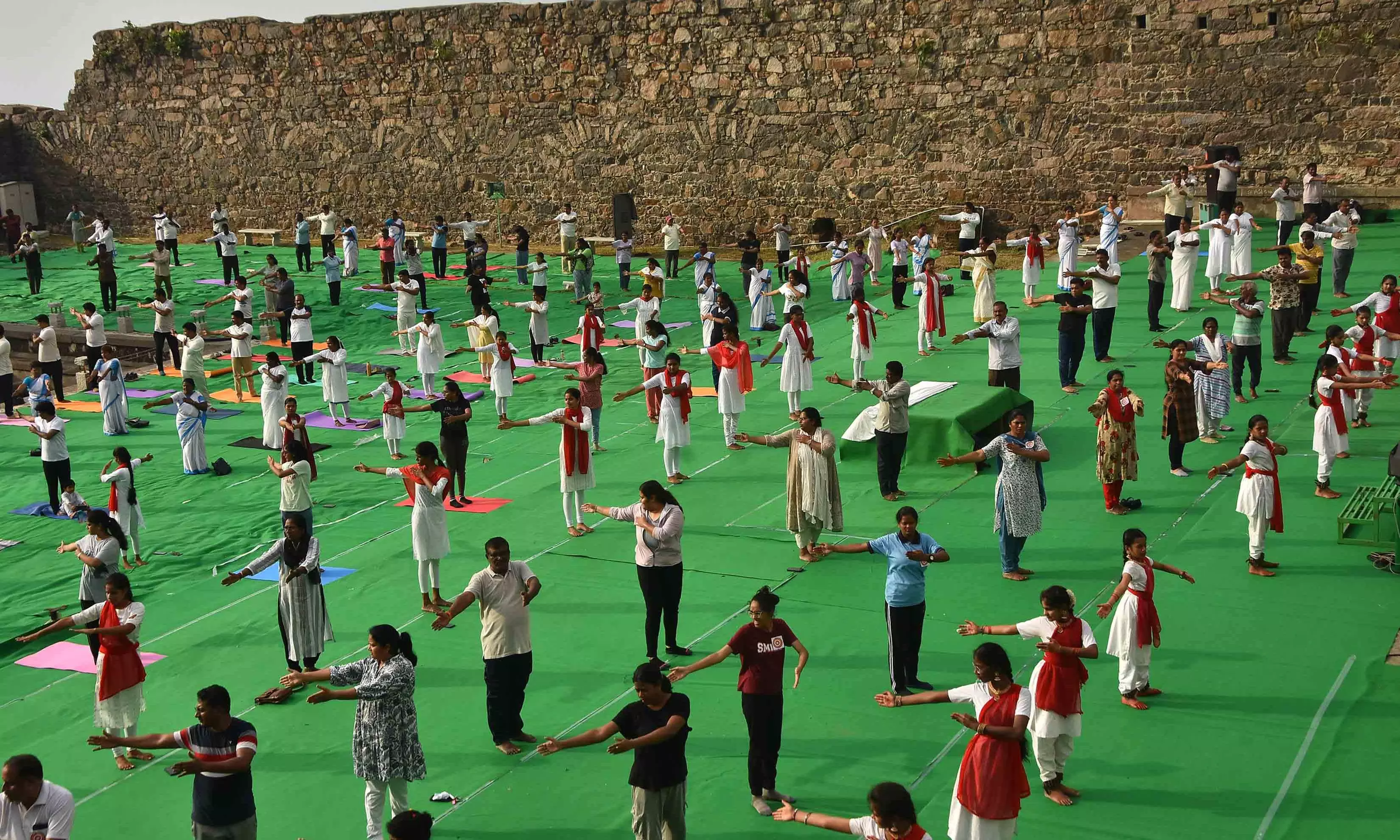 Kondapalli Fort Displays Essence Of Yoga Amid Natural Beauty