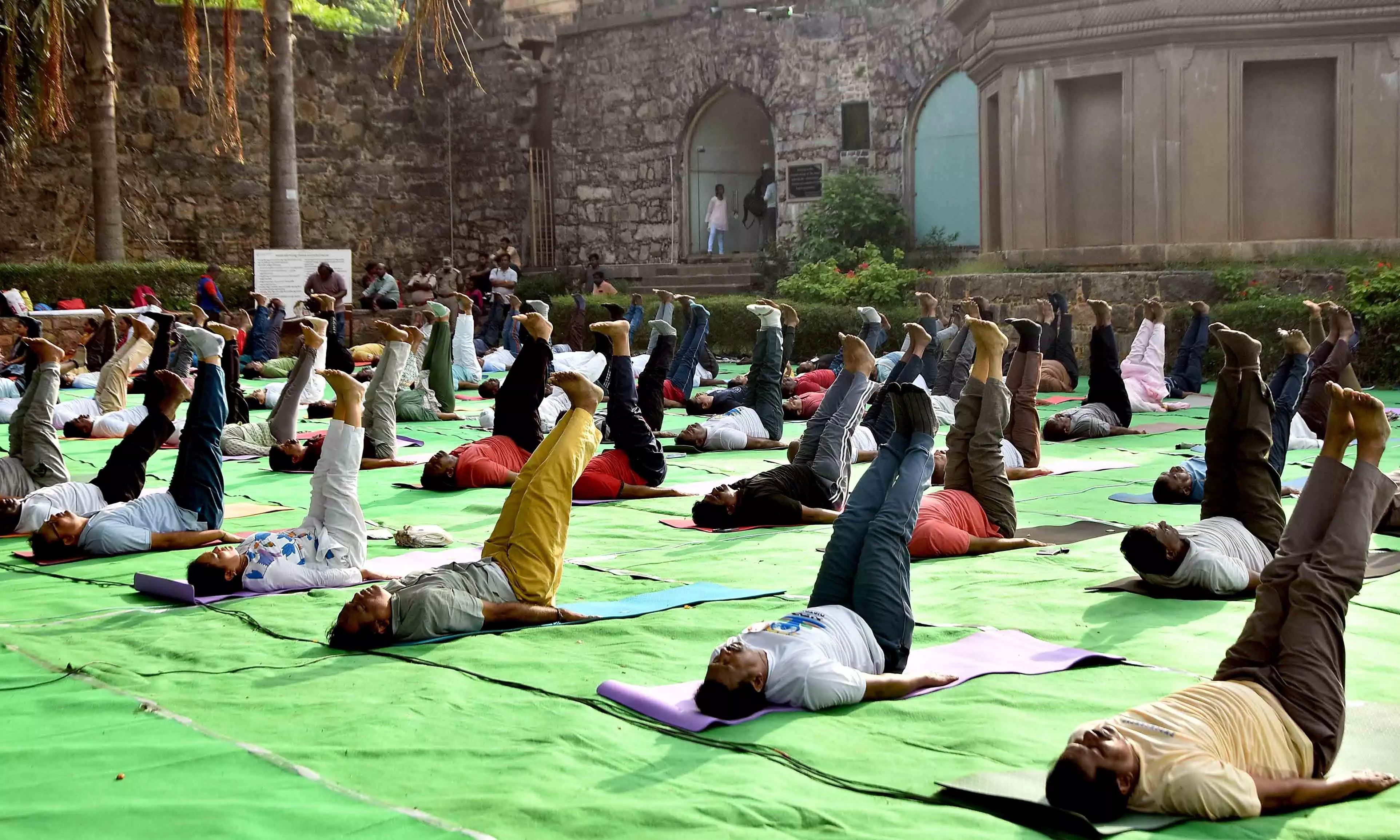 Kondapalli Fort Displays Essence Of Yoga Amid Natural Beauty