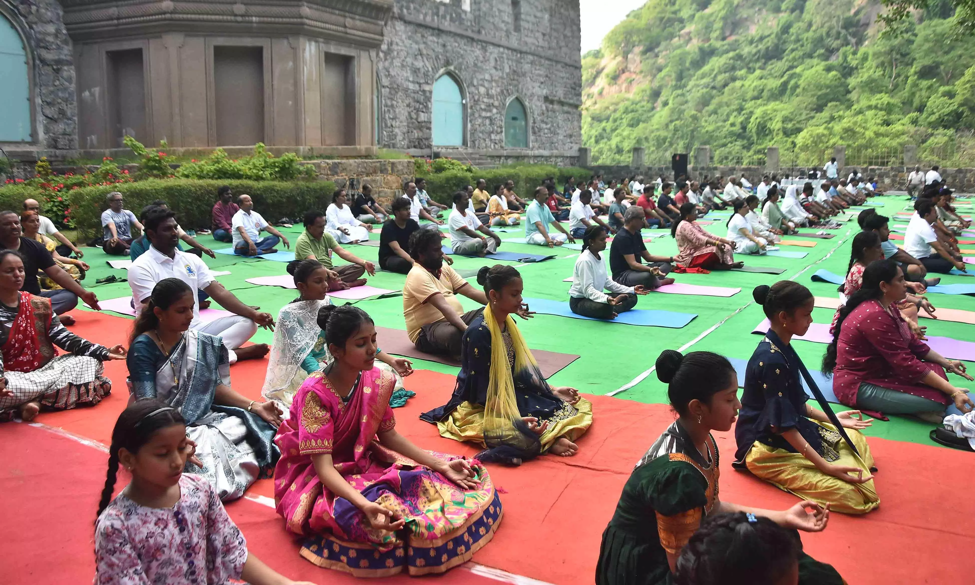 Kondapalli Fort Displays Essence Of Yoga Amid Natural Beauty