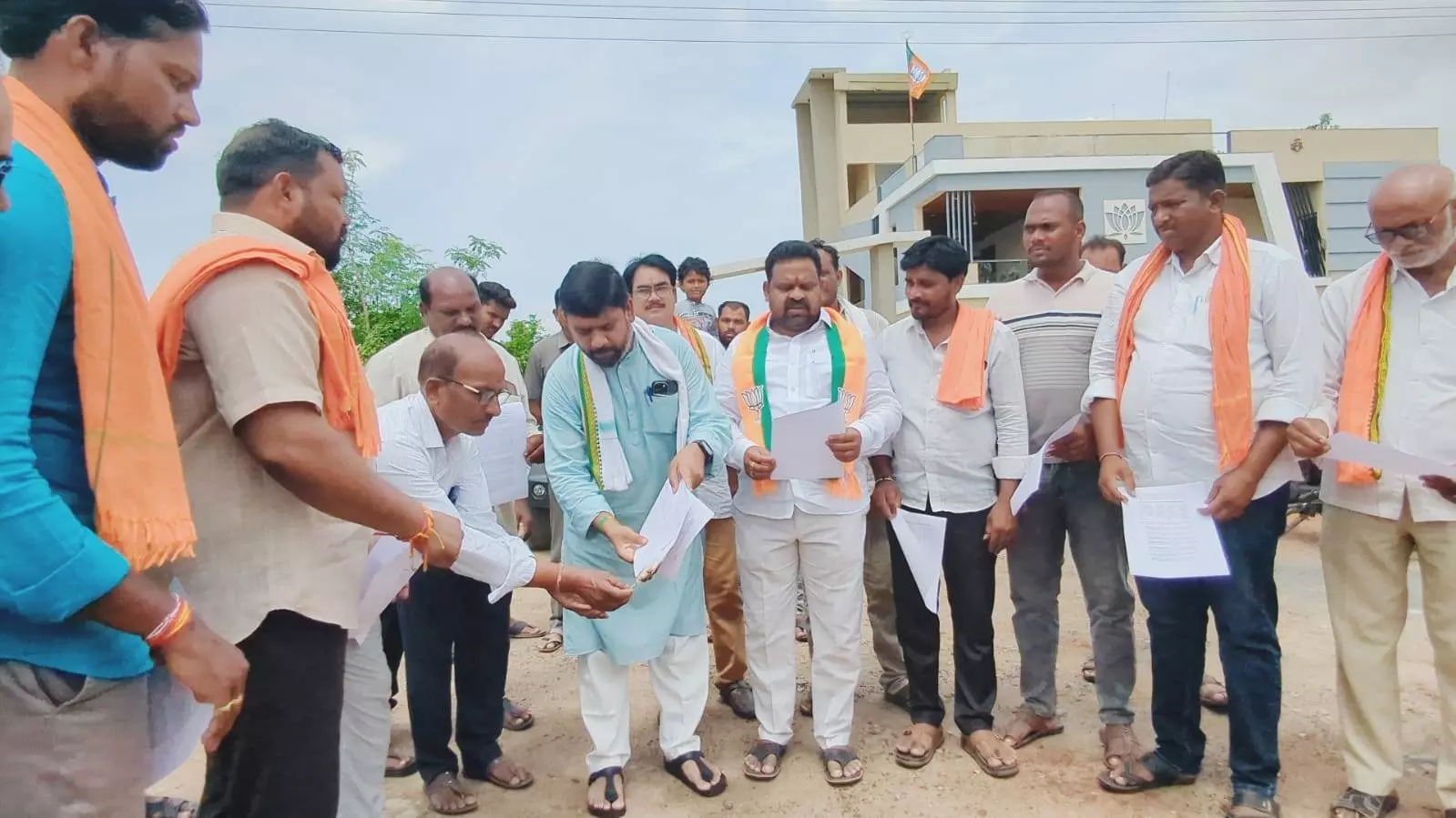 Sirpur (T) MLA Burns Copies of Go 49