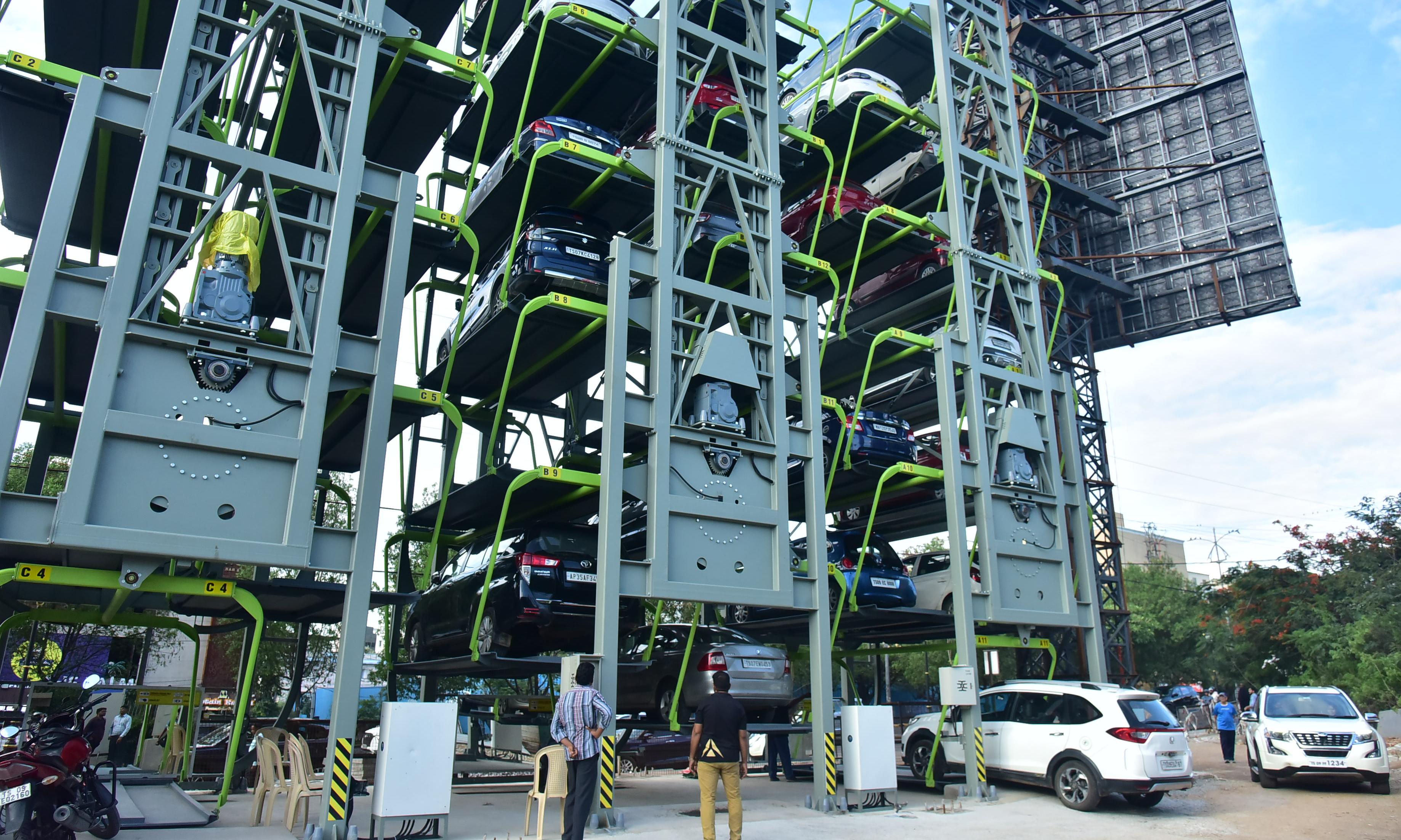 Hyderabad Trialing Smart Multi-Level Parking Near KBR Park