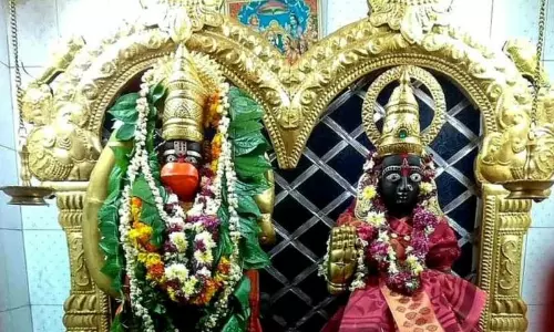 Eternal Celibate Hanuman Worshipped with His Consort Suvarchala Eternal Celibate Hanuman Worshipped with His Consort Suvarchala