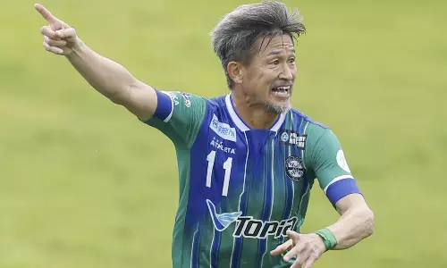 Record-Breaking Japan Striker Kazuyoshi Miura Plays At 58
