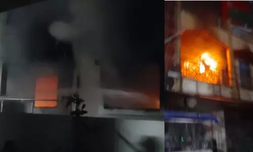 Fire-Fighters Rescue Over 30 Family Members In Apartment Fire In Bachupally; One Injured