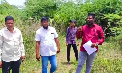 BRS Leaders Accused of Land Grabs in Karimnagar