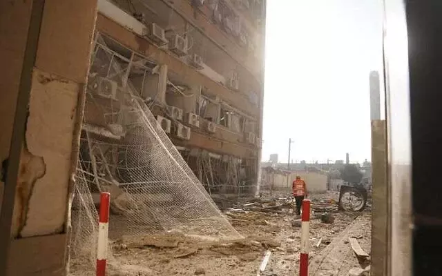 Israeli Hospital Heavily Damaged