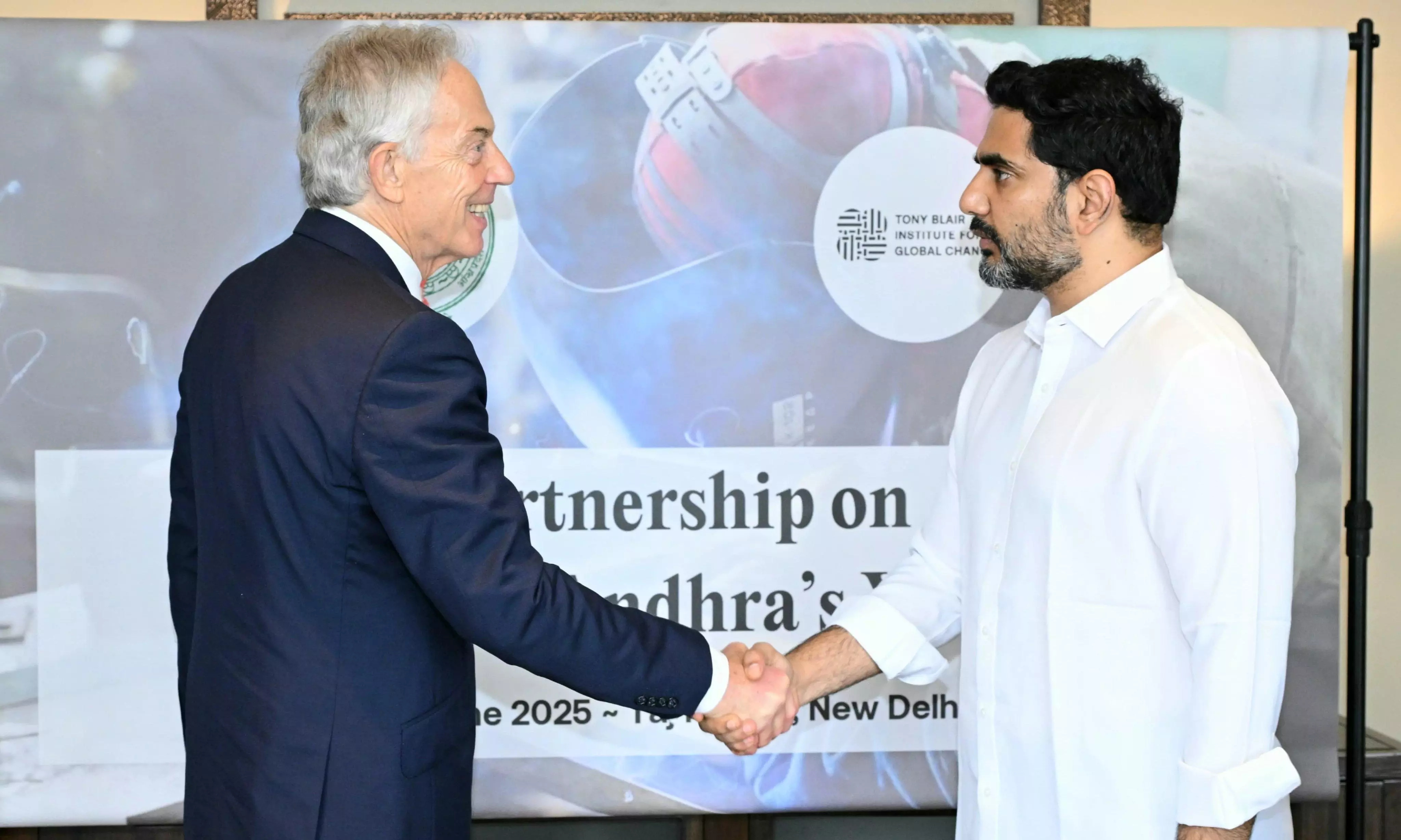 Lokesh Meets Tony Blair, Seeks Support in Implementing Education Reforms Lokesh Meets Tony Blair, Seeks Support in Implementing Education Reforms