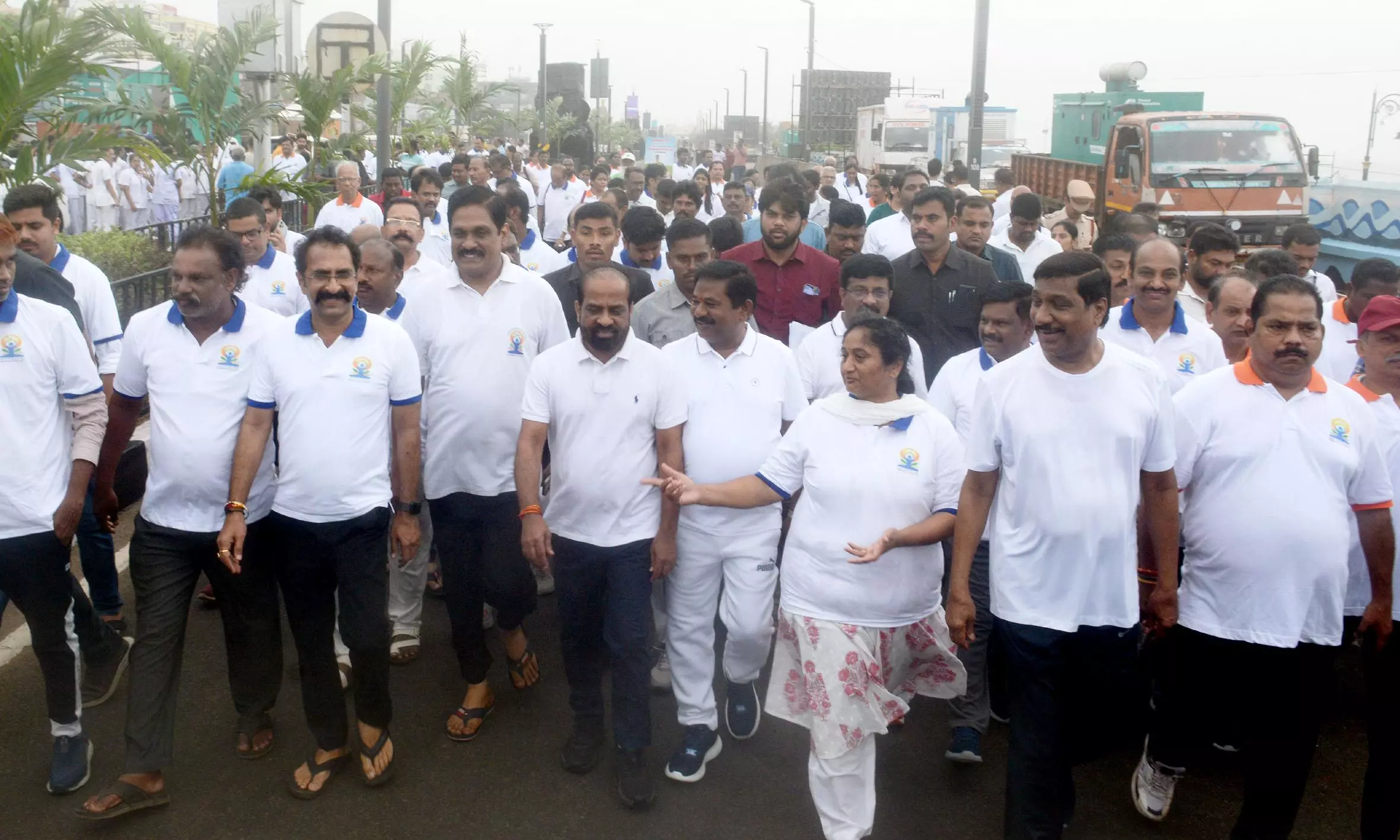 Ministers Lead A Walkathon Ahead Of IYD, Urging Mass Participation Ministers Lead A Walkathon Ahead Of IYD, Urging Mass Participation