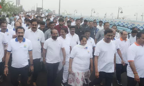 Ministers Lead A Walkathon Ahead Of IYD, Urging Mass Participation