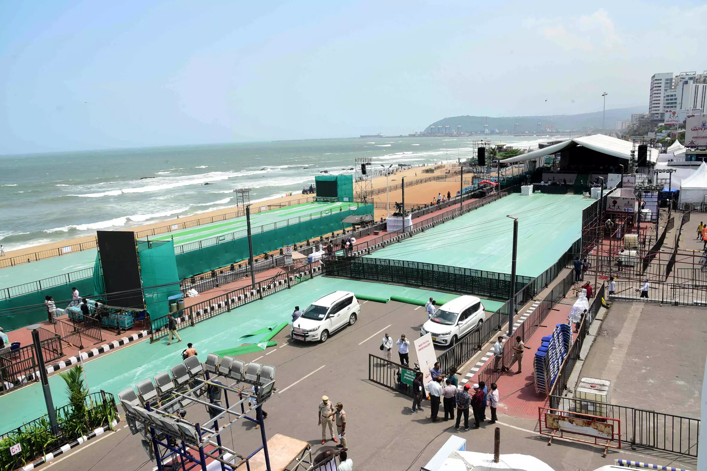 Industrial, Fire Safety Top Priority in Vizag on Yoga Day Industrial, Fire Safety Top Priority in Vizag on Yoga Day