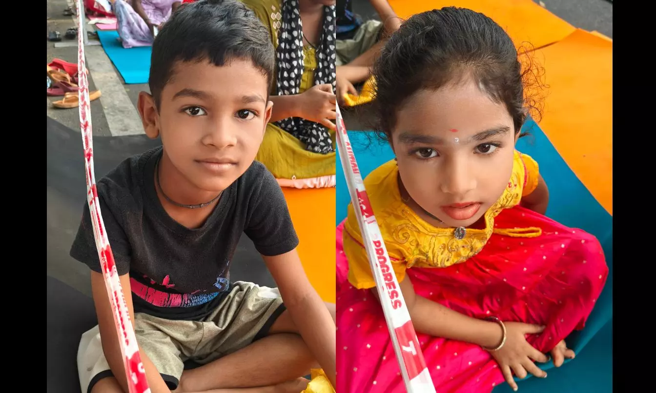 Yoga Day Sees Participation From School Kids To Retired Citizens