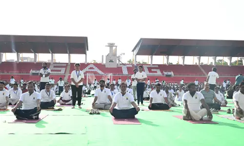 Stampede-Like Chaos at Gachibowli Stadium During International Yoga Day Event