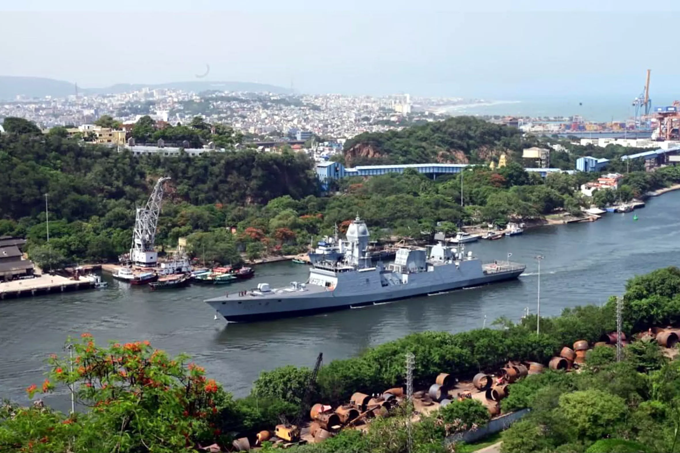 INS Nilgiri Joins Eastern Naval Command In Vizag