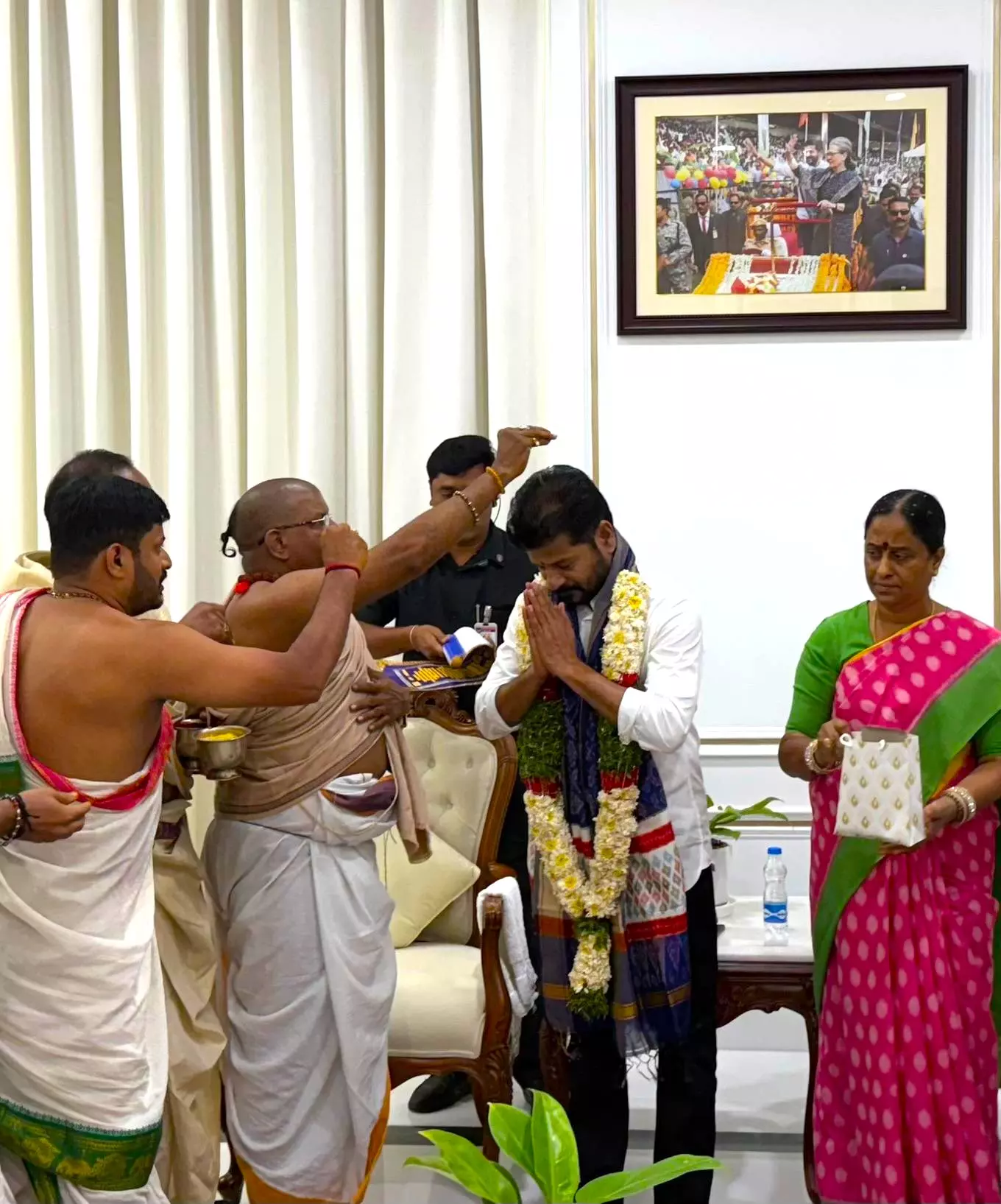Priests Invite Revanth Reddy For Bonalu Celebrations At Ujjaini Mahankali Temple