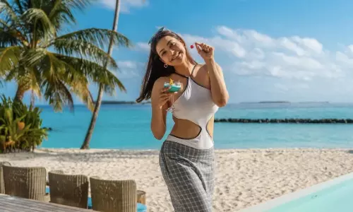 Kajal Aggarwals Birthday Celebrations in Maldives