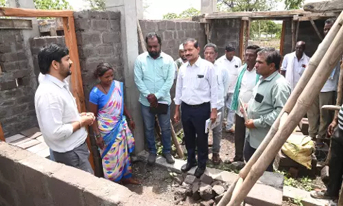Indiramma Housing Beneficiaries Start Construction