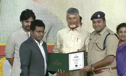 Annamayya Collector Receives World Record Certificate For Yoga