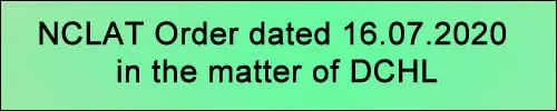 Order dated 16.07.2020 passed by the NCLAT