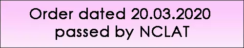 Order dated 20.03.2020 passed by the NCLAT