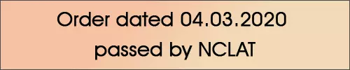 Order dated 04.03.2020 passed by NCLAT