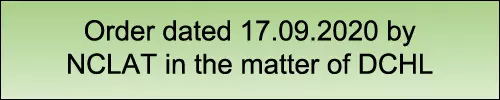 Order dated 17.09.2020 passed by the NCLAT
