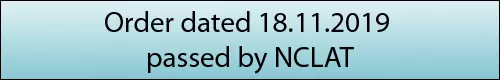 Order dated 18.11.2019 passed by NCLAT
