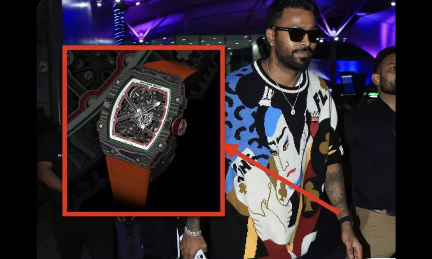 Hardik Pandya Wears ₹3.37 Crore Watch at Mumbai Airport