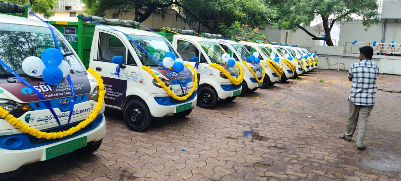 SBI Donates Electric Vehicles to Hyderabad's GHMC